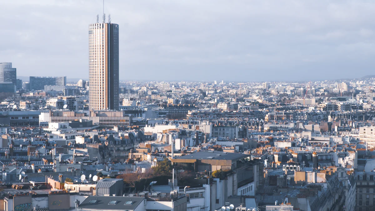 Les toits de Paris vus d'en haut